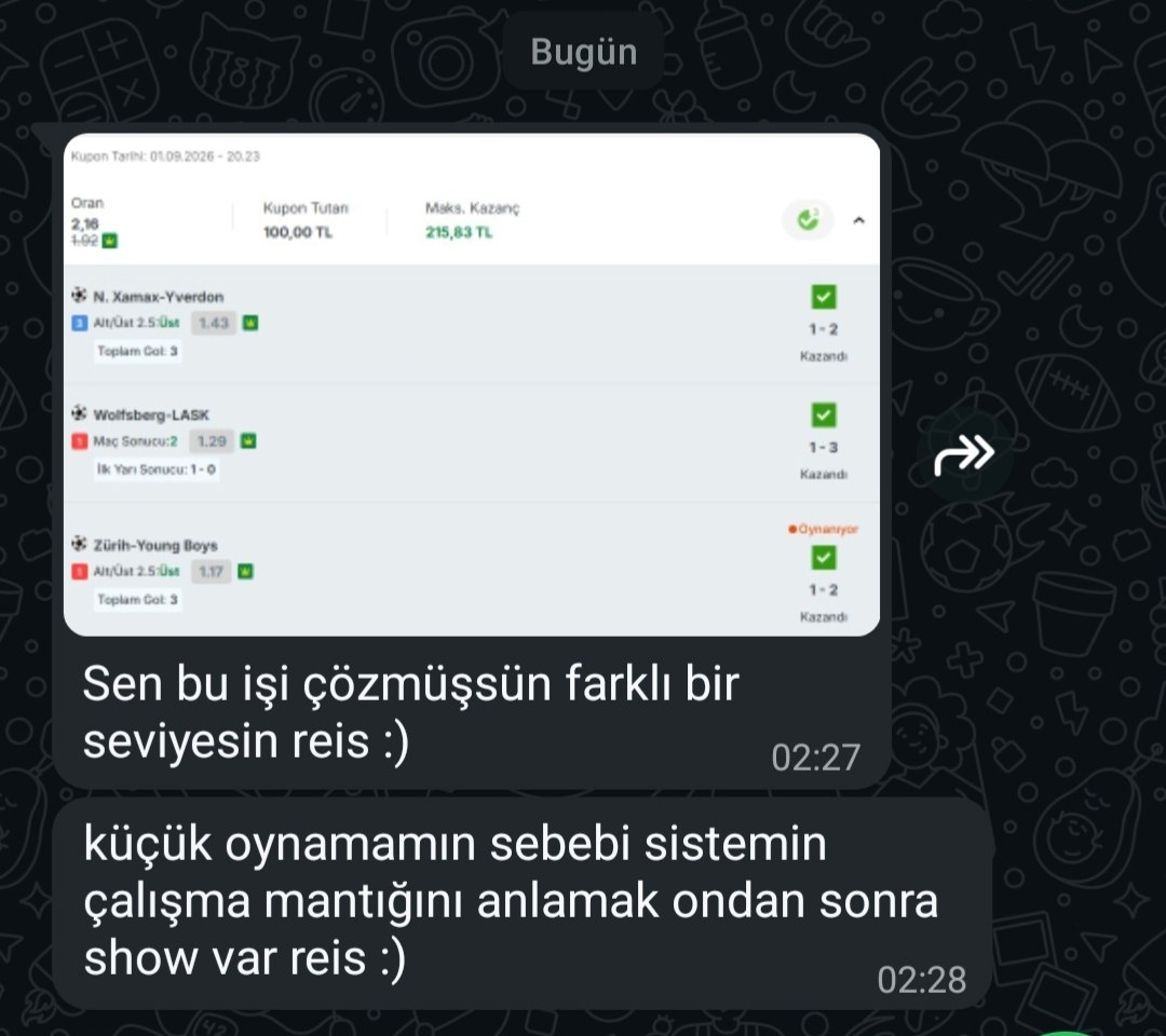 Üyemizin paylaştığı kazanan kupon görseli