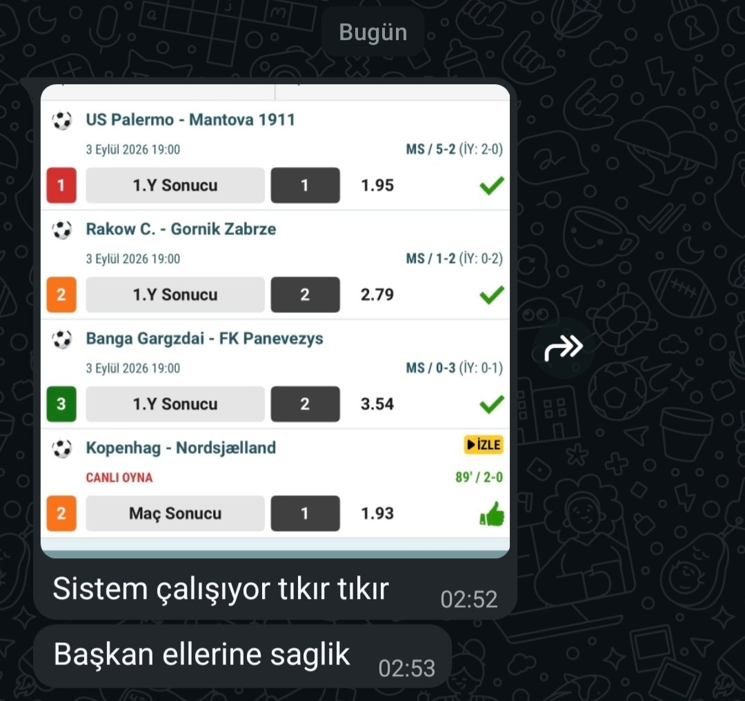 Üyemizin paylaştığı kazanan kupon görseli