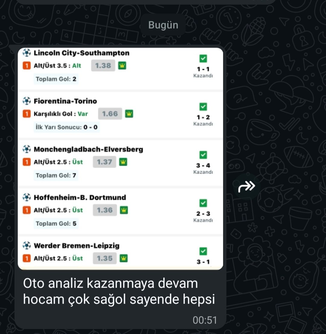 Üyemizin paylaştığı kazanan kupon görseli