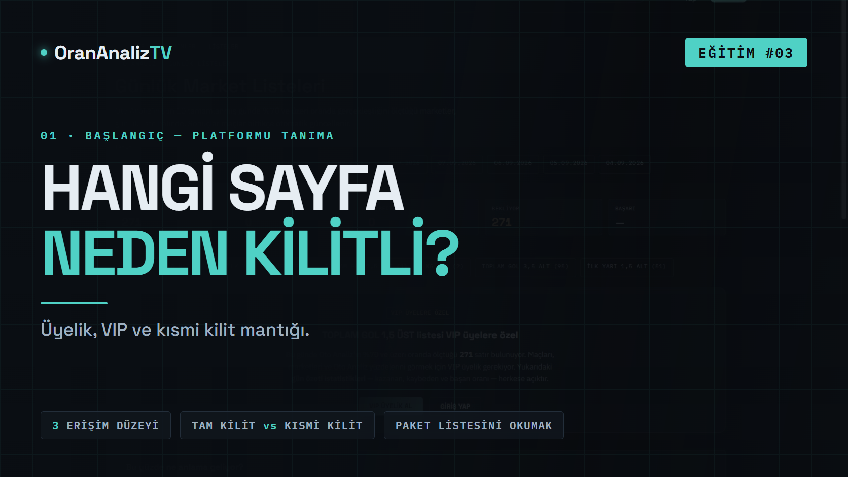 Üyelik, VIP ve Kilitli Sayfalar | Hangi Sayfa Neden Kilitli?