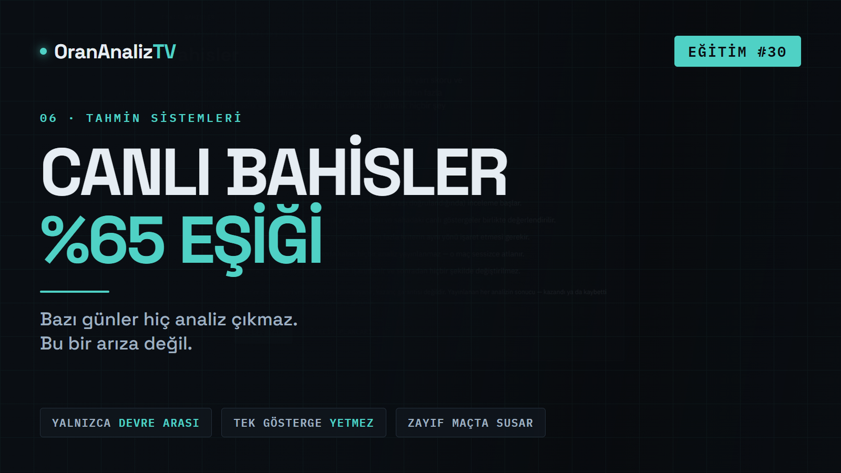Canlı Bahisler | İlk Yarı Bitti, İkinci Yarı Ne Diyor?