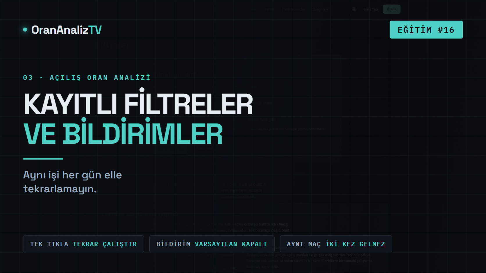 Filtrenizi Kaydedin, Bildirim Alın | Kayıtlı Filtreler ve Otomatik Uyarılar