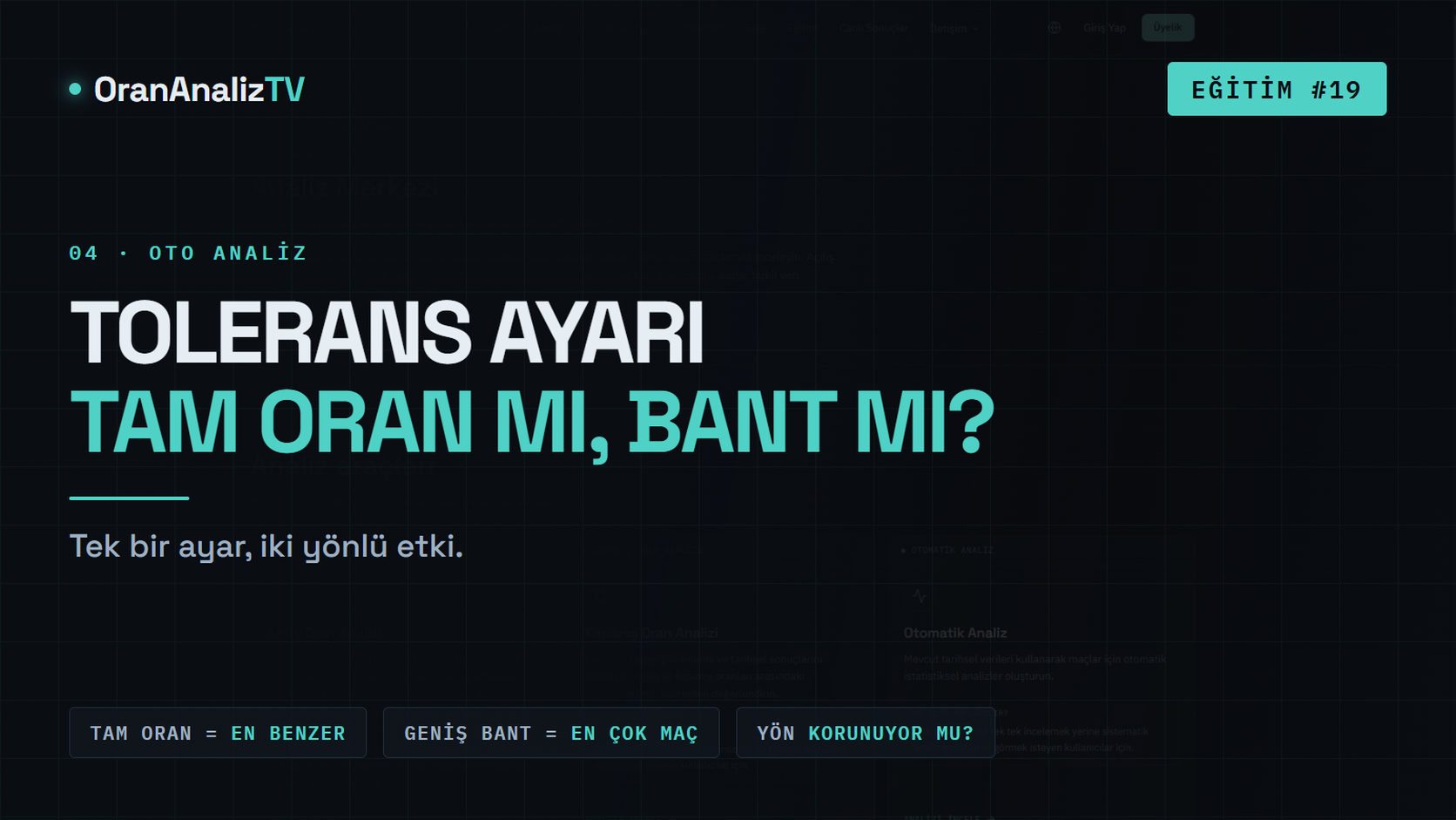 Tolerans Ayarı | %0, %2, %5 ve %10 Neyi Değiştirir?